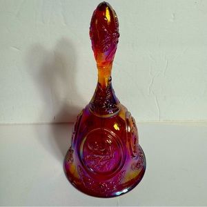Vintage Fenton Glass “Madonna” bell in red carnival glass in the 70’s.